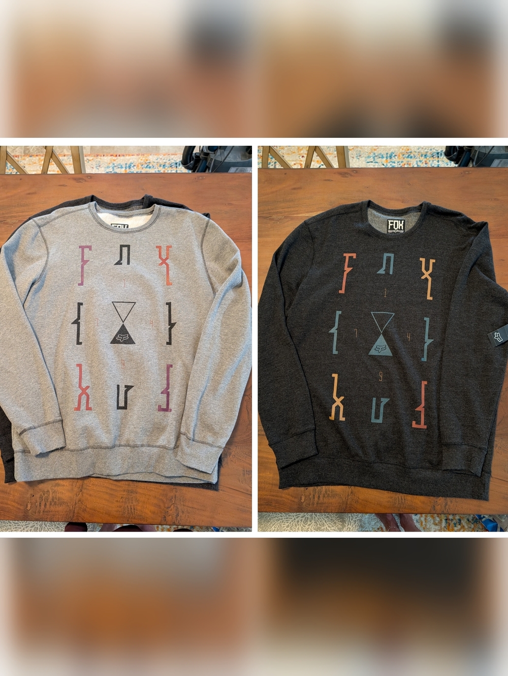 Fox Racing Crew Fleece Sweatshirt Bundle XL 2 Pc